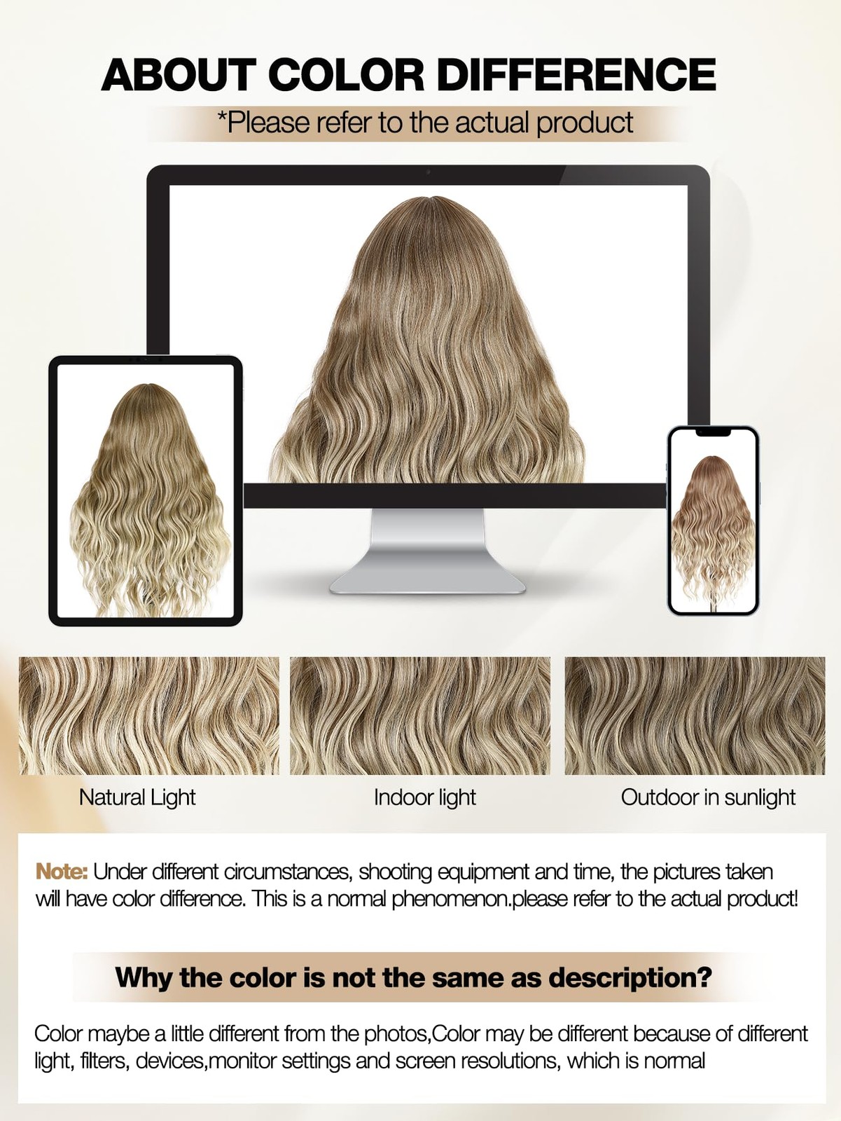 Dirty Blonde Wig with Bangs Long Curly Wavy Wig with Blunt Bangs for Women 26…