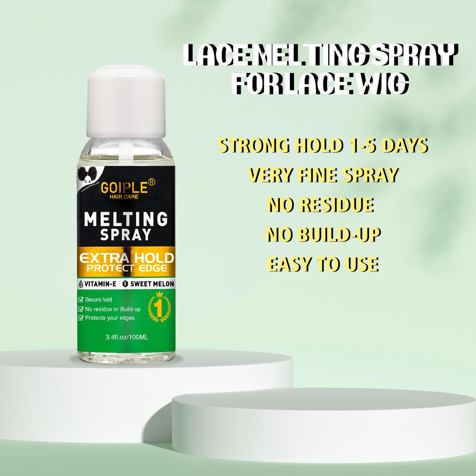 Hair-adhesives, 3.4 fl Oz Lace Melting and Holding Spray Glue for Wigs, Extra…