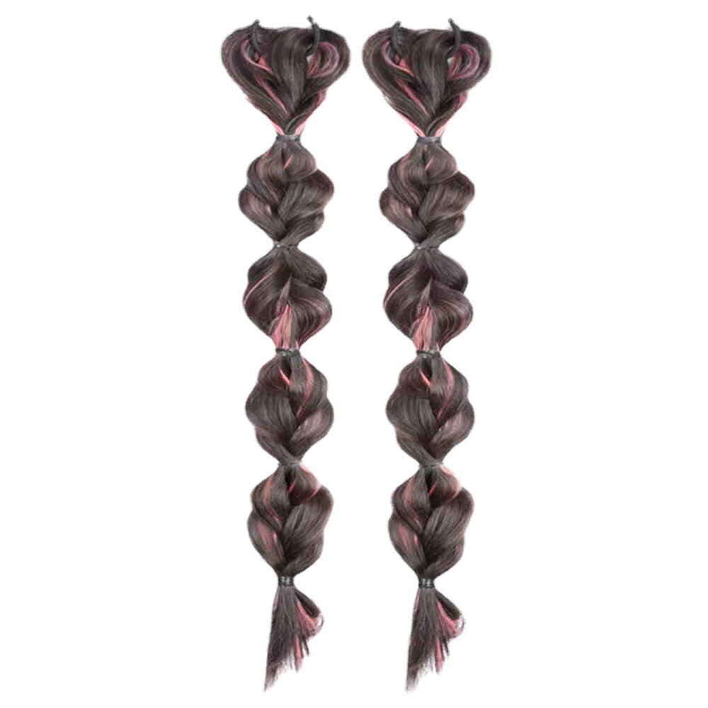 Short Box Braids Ponytail Bubble Pony Tail Scrunchie Wrap Around Hair Extensions