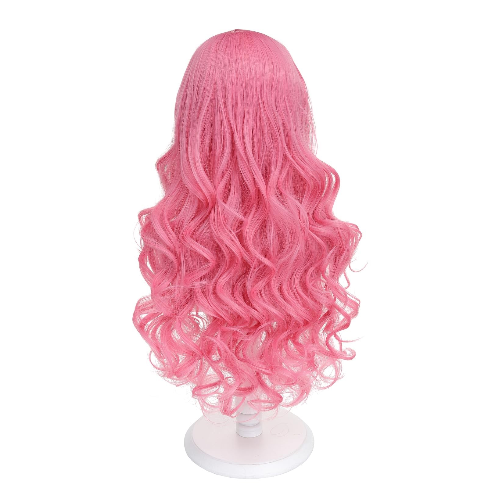 Long Curly Pink Lolita Wig 2 Ponytails Clip on Cosplay Wig for Women Anime Pa…