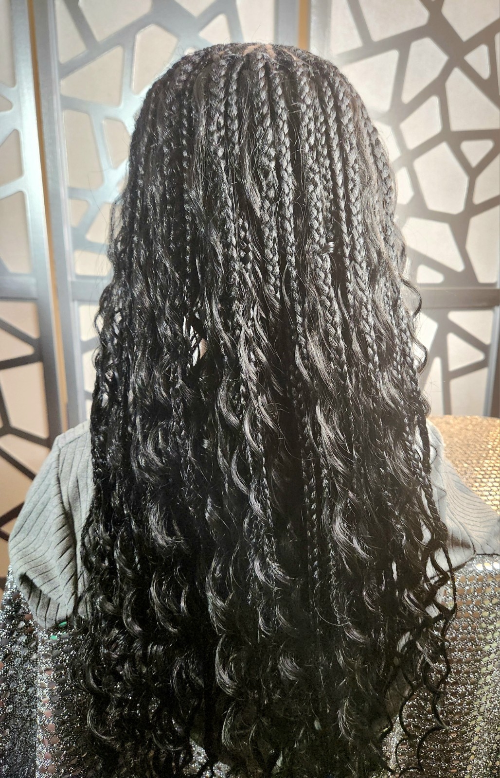 Boho Knotless Box Braids 13×6 Lace Front Curly Ends ProtectiveStyle Lightweight