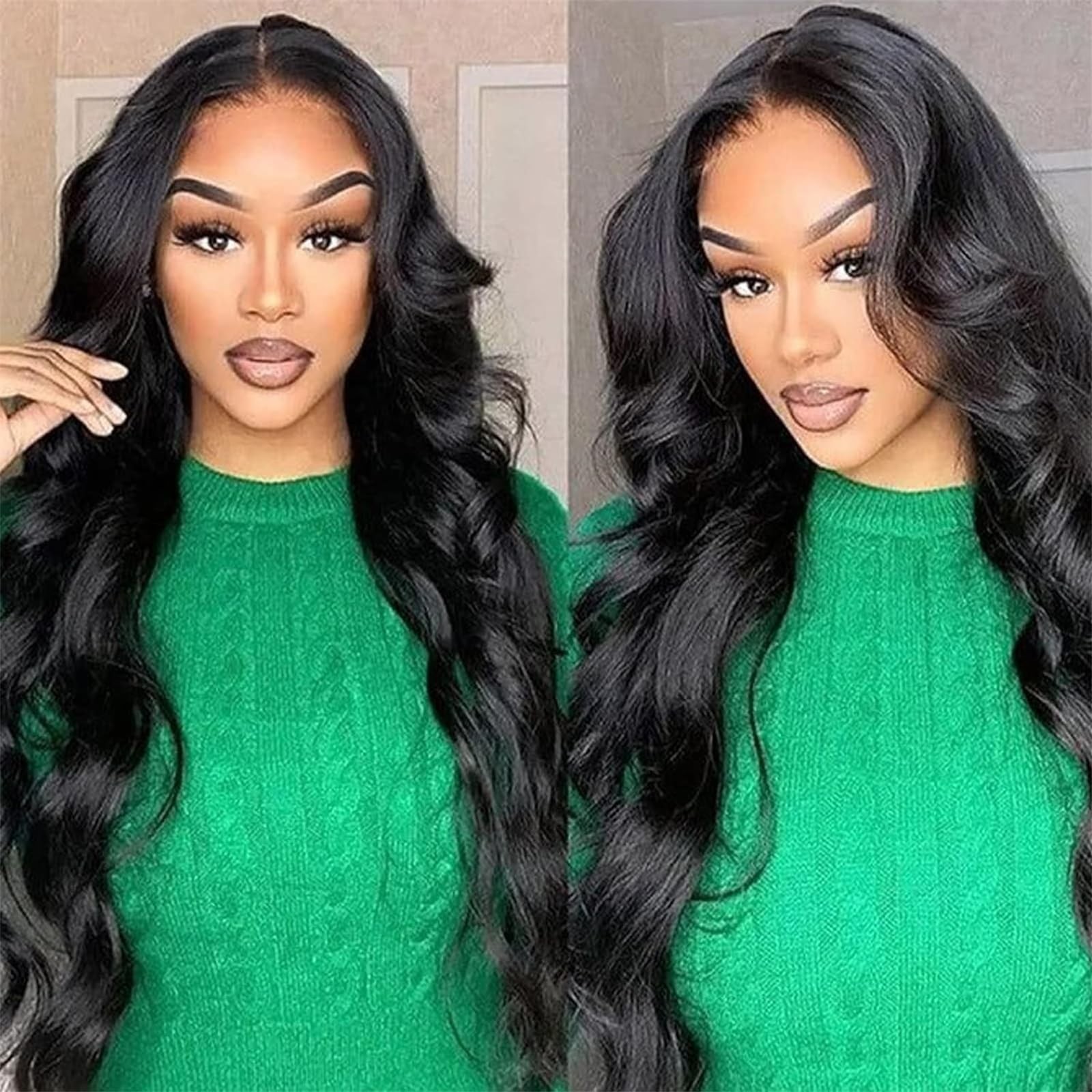 13×6 Lace Front Wigs Human Hair Pre Plucked 180 Density 26 Inch HD Body Wave …