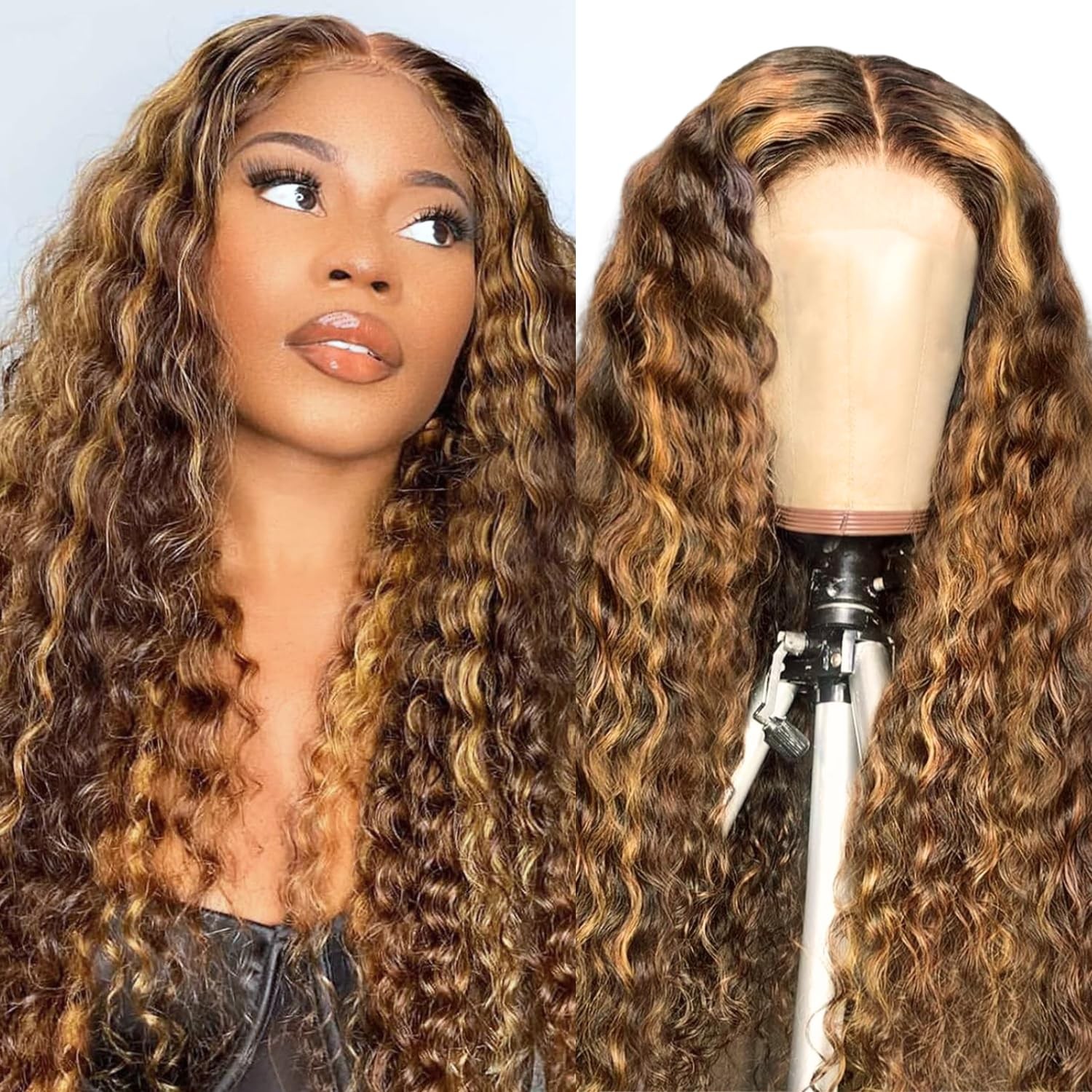Deep Wave Lace Front Wigs Human Hair 4/27 Highlight Ombre Deep Wave Wig 13×4 …