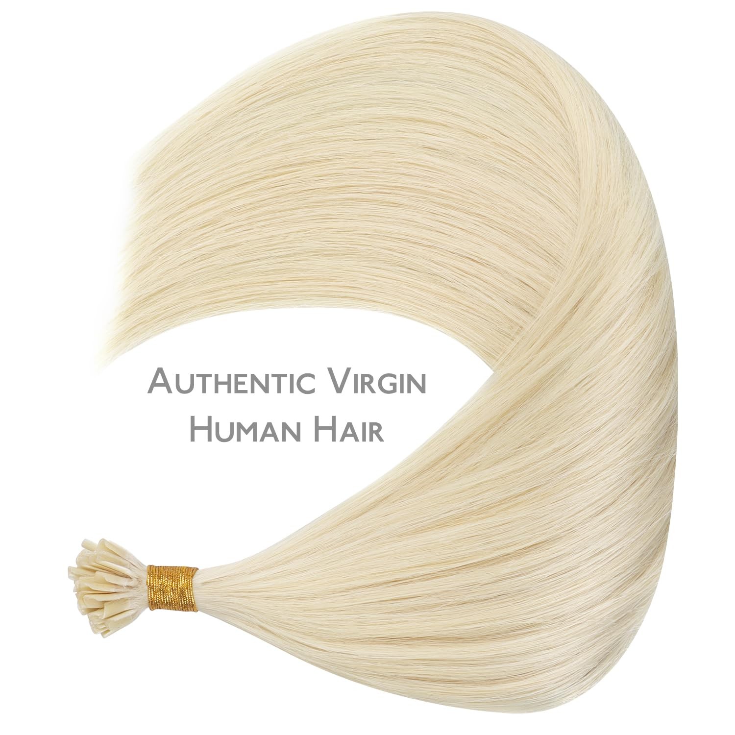Wennalife U Tip Hair Extensions Human Hair 50G 50S 14 Inch Platinum Blonde Remy