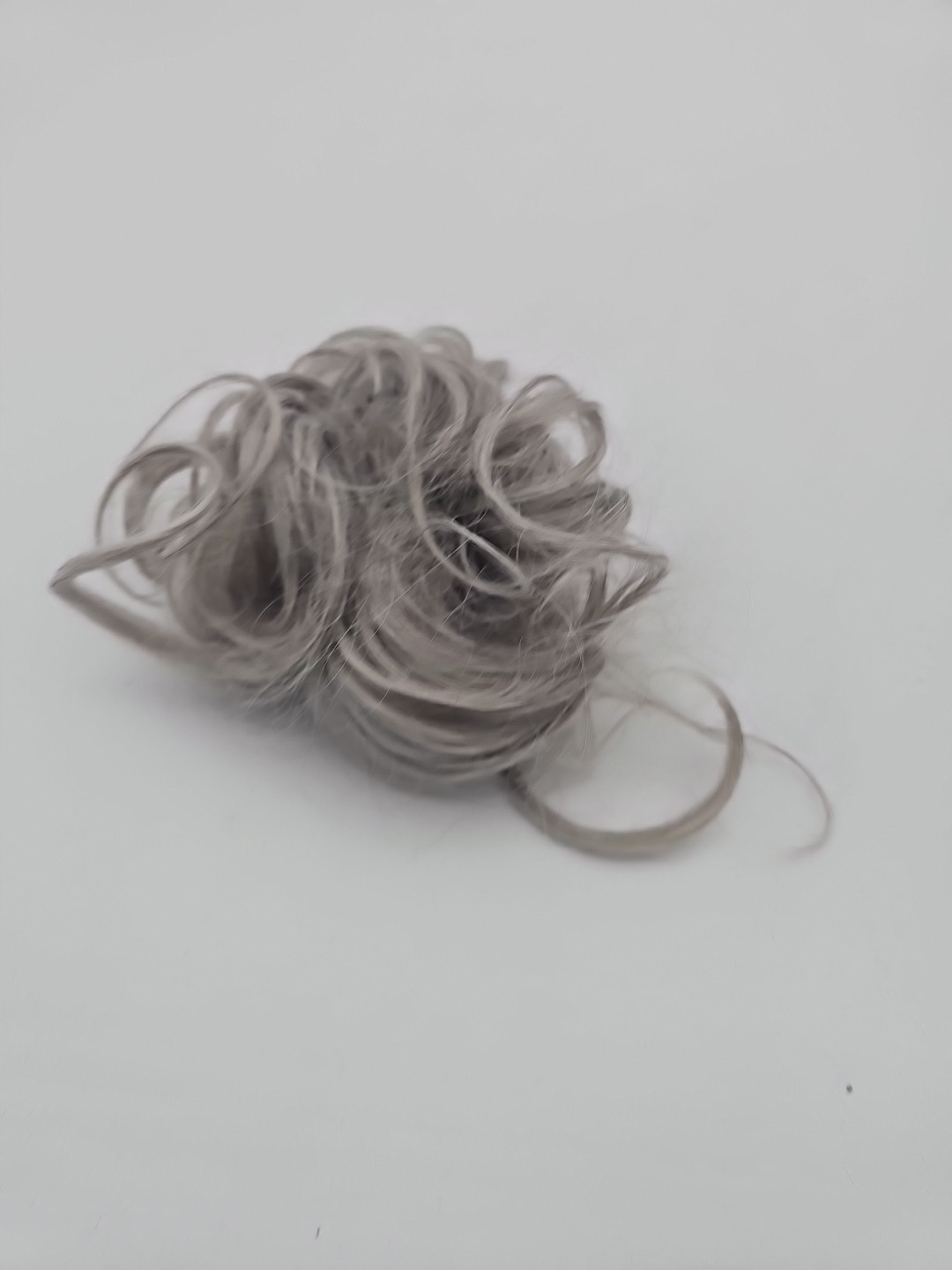 Silver Grey Messy Bun Hair Piece Curly Updo Chignon Extension Scrunchie Hairpiec