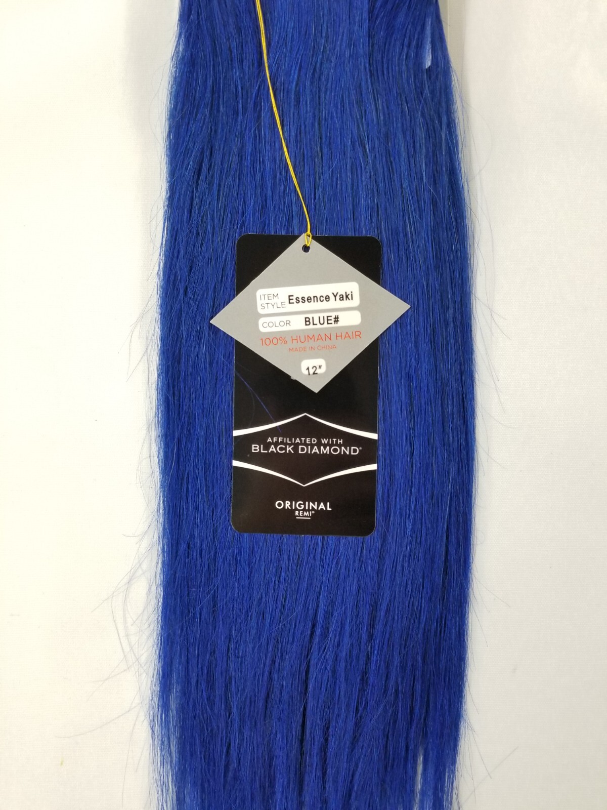 ONYX Black Diamond 100% Human Hair Natural Essence Yaki Weave Extension Blue
