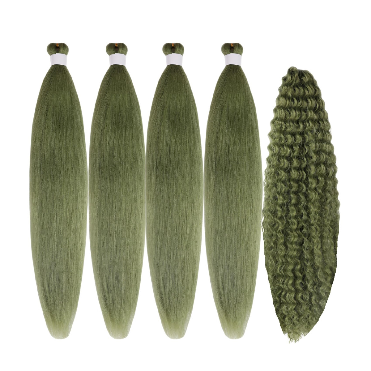 Itsbraids Olive Green Bohemian Boho Braiding Hair Hypoallergenic Non-Toxic Pre