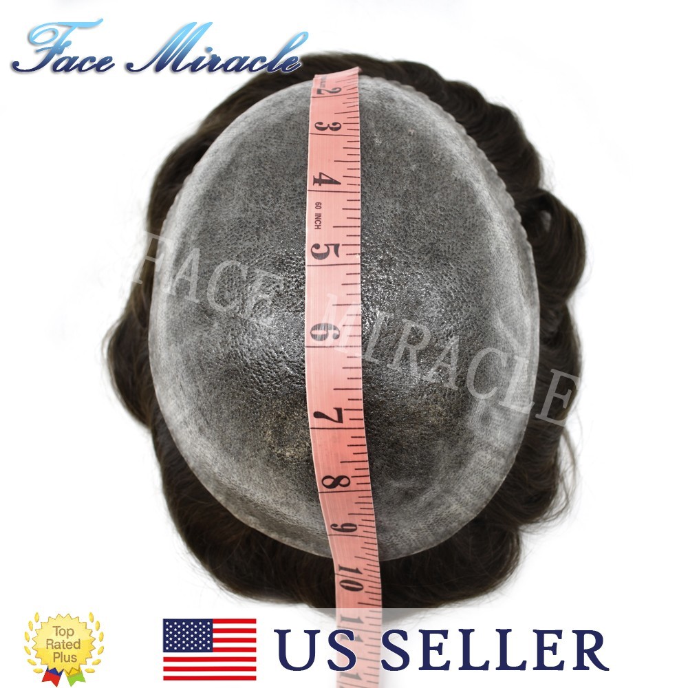 Toupee for Men 0.1MM Thin Skin PU Mens Toupee Hair Piece Human Hair System