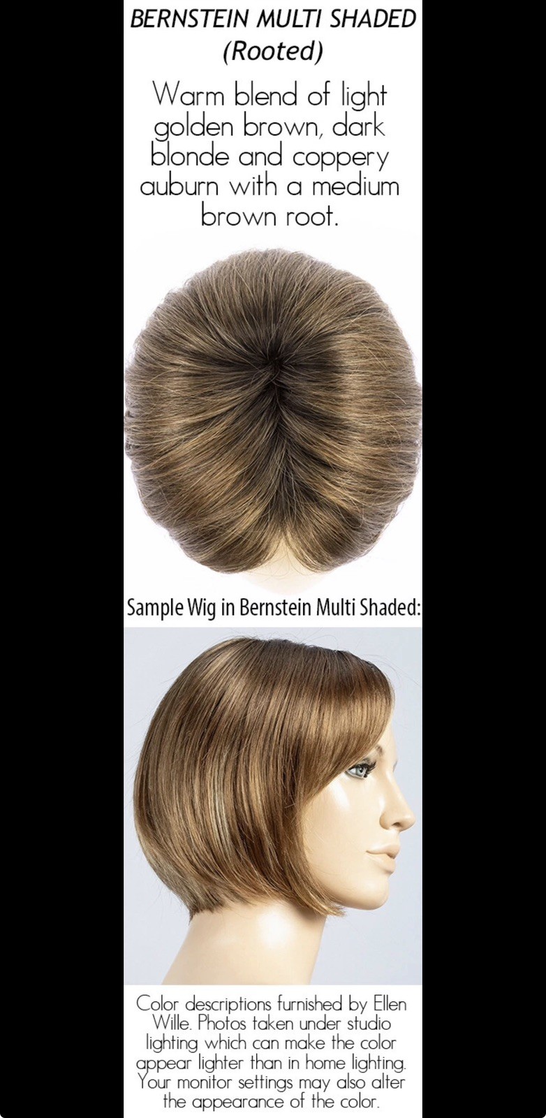 STELLA Wig ELLEN WILLE BERNSTEIN MULTIShade Heat-Friendly, Mono Part, Lace Front