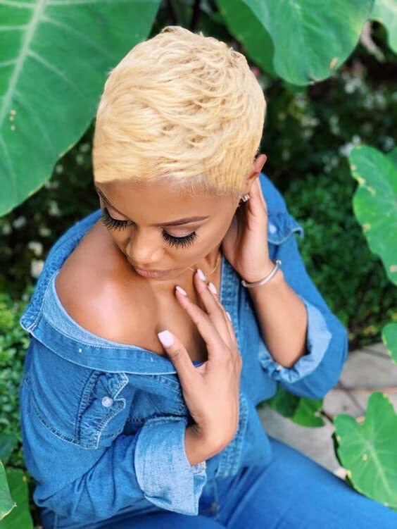 Short Pixie Cut Wigs Human Hair Wigs Layered Black Pixie Wigs