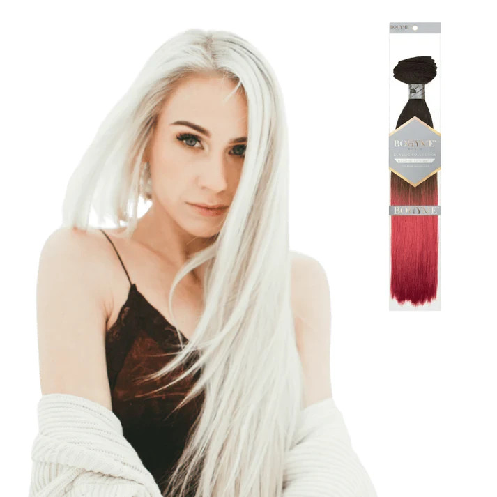 Bohyme Silky Straight Machine-Tied Weft Human Hair 22″ Color BL22