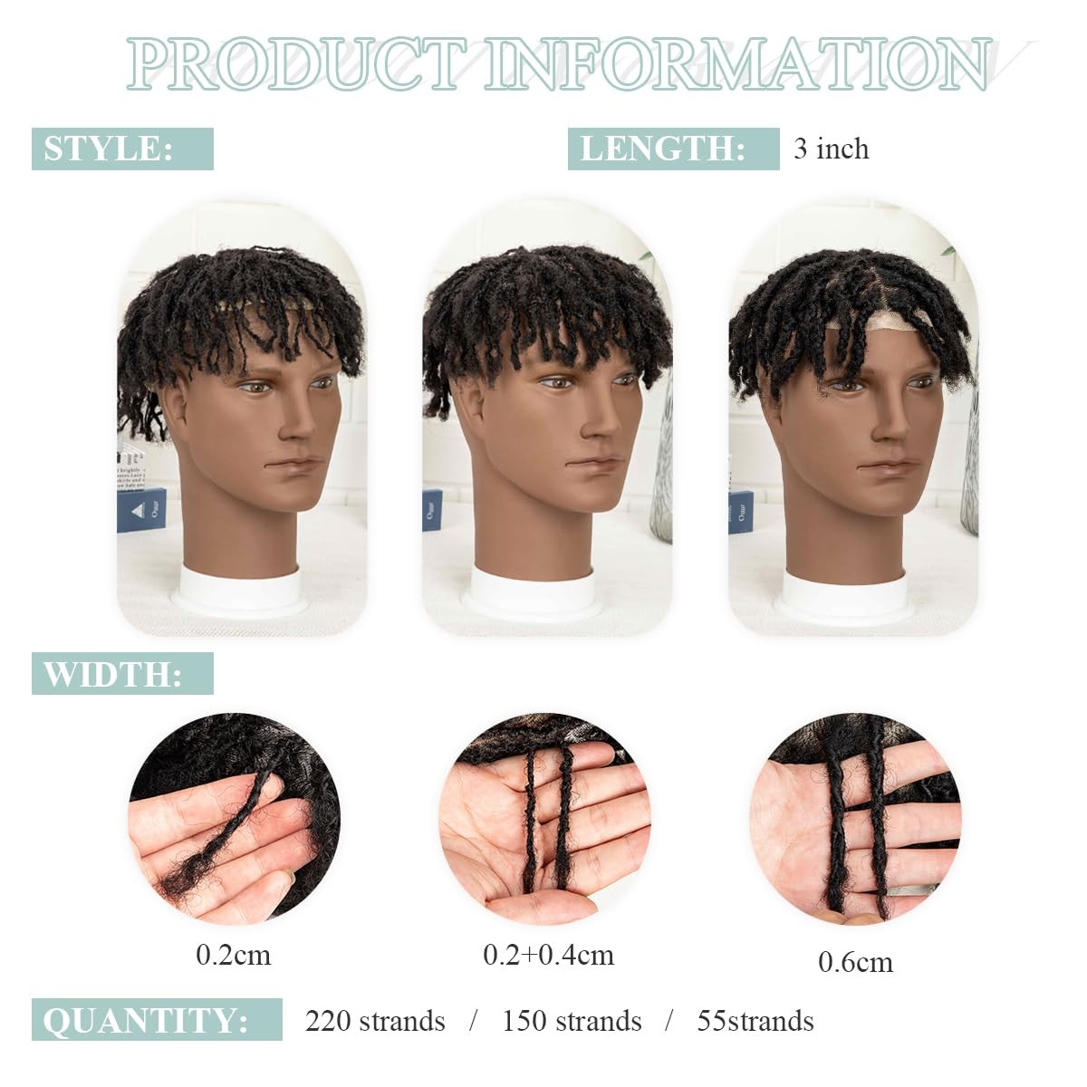 Originea Daixi 8X10 Inches Transparent Full Lace Interlocking Dreadlock