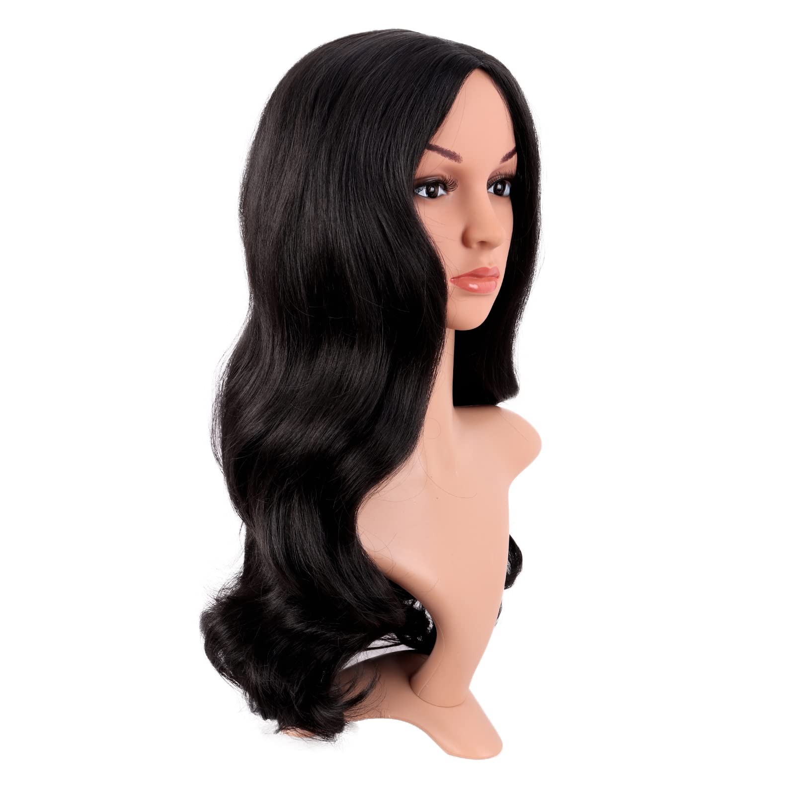 22 Inch/55cm Fashion Long Synthetic Fiber Curly Hair Middle Part Cosplay Wig …