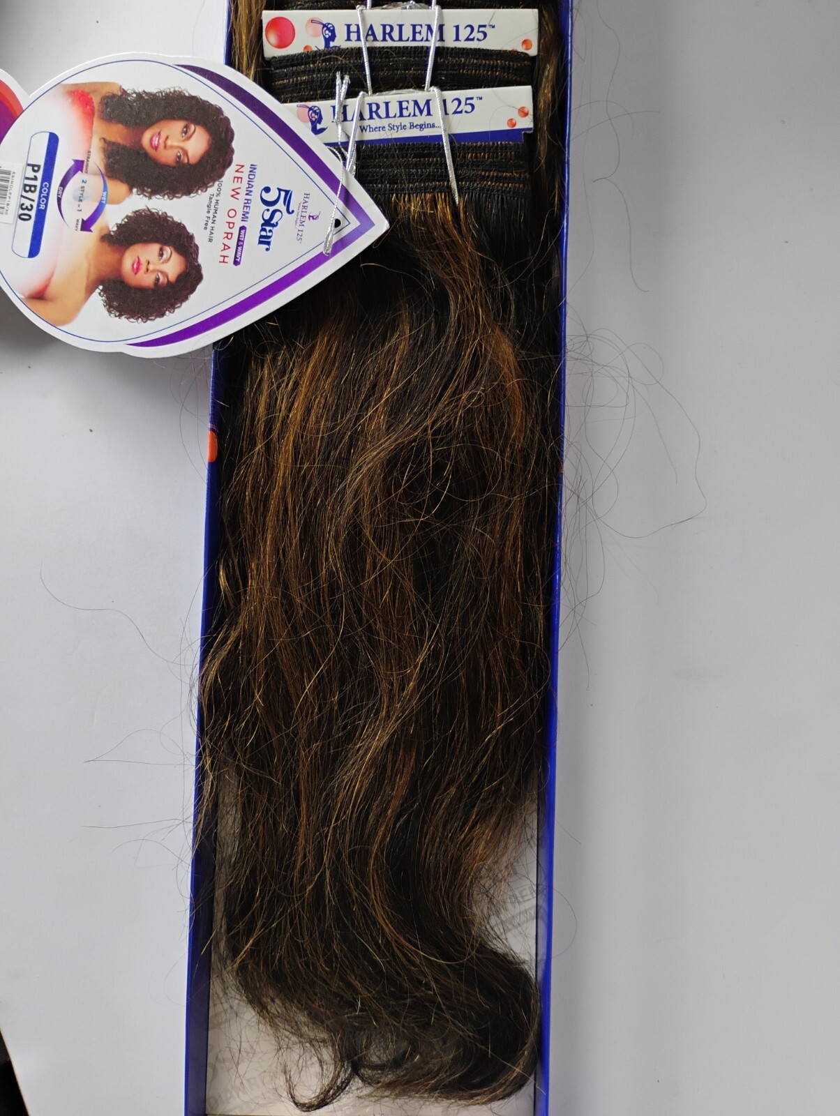 Harlem 125 5 Star Indian Remi Wet & Wavy Human Hair New Oprah 5PC Weave