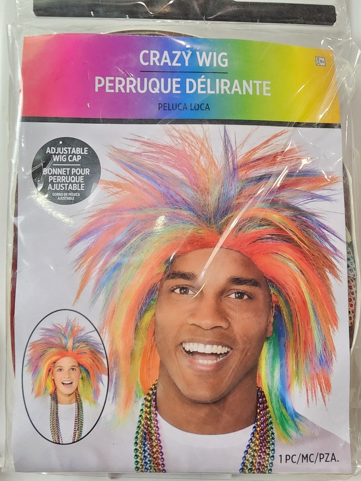 Adjustable Team Spirit Crazy Multi-color Birthday Costume Wig Adult/Child NEW
