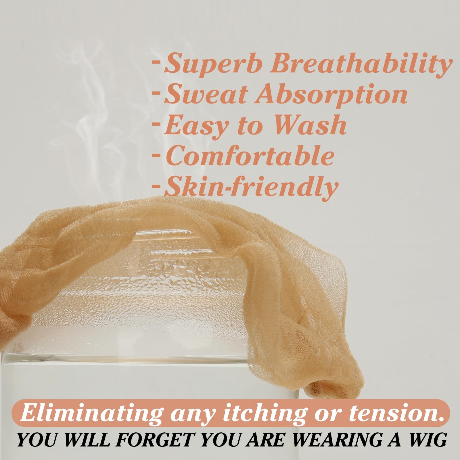 BEEOS Skinlike HD Wig Cap, 4 Pieces Invisible and Sheer 4 Pieces, Cap
