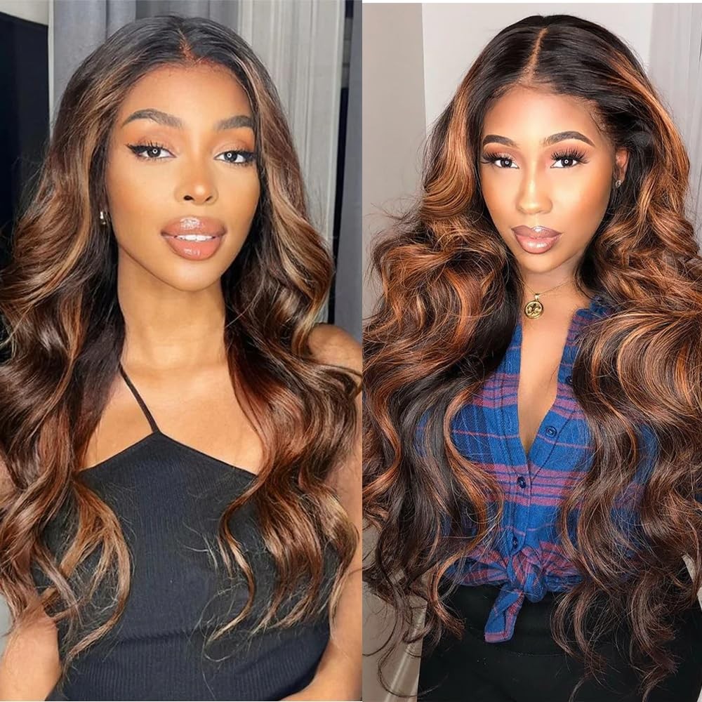 Niciitysi 12 14 16 Inch Highlight P1B30 Body Wave Bundles Human Hair Ombre Two