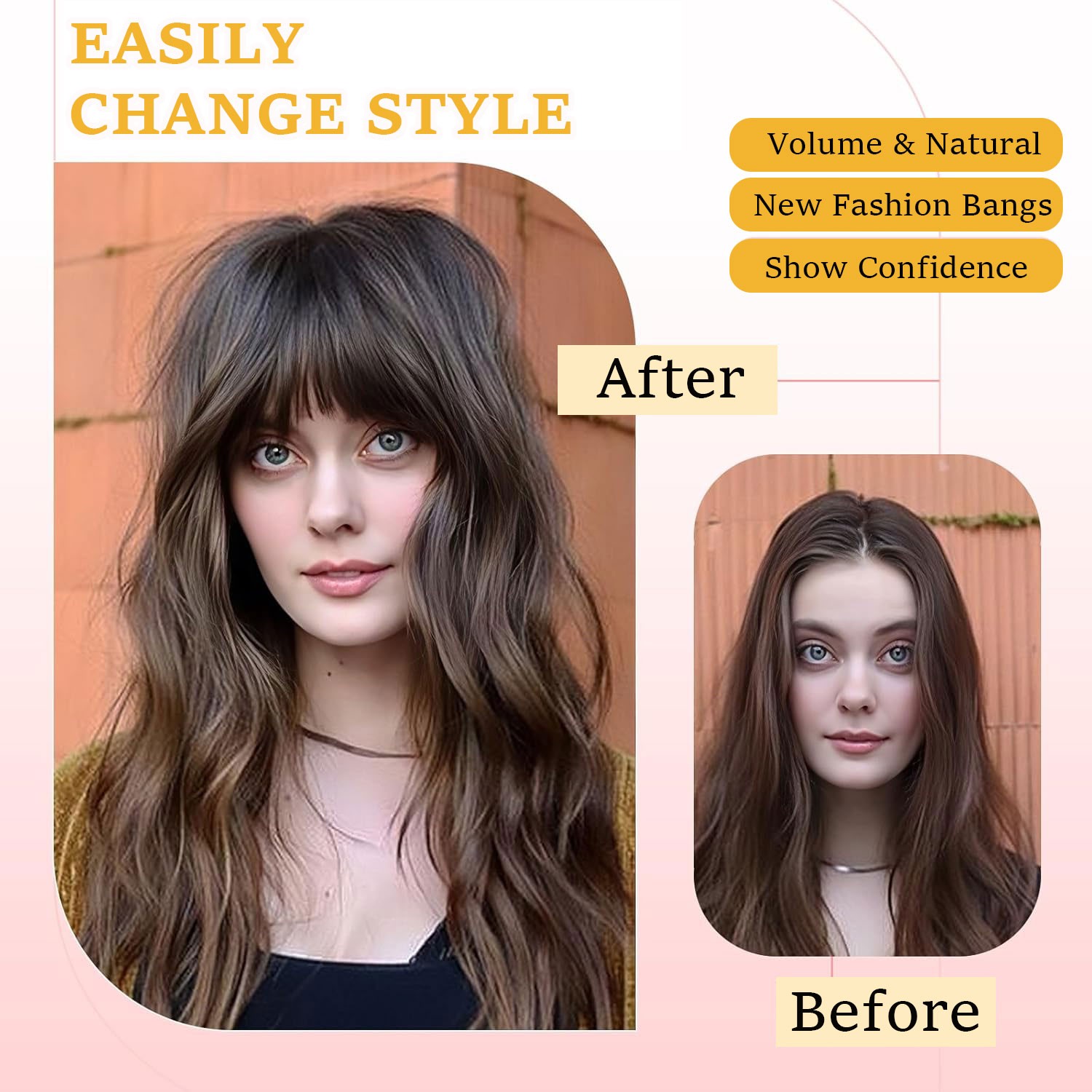 Neat Bangs Clip in Hair Extensions Thick Bangs Fringe As Human Front Hairpiece M