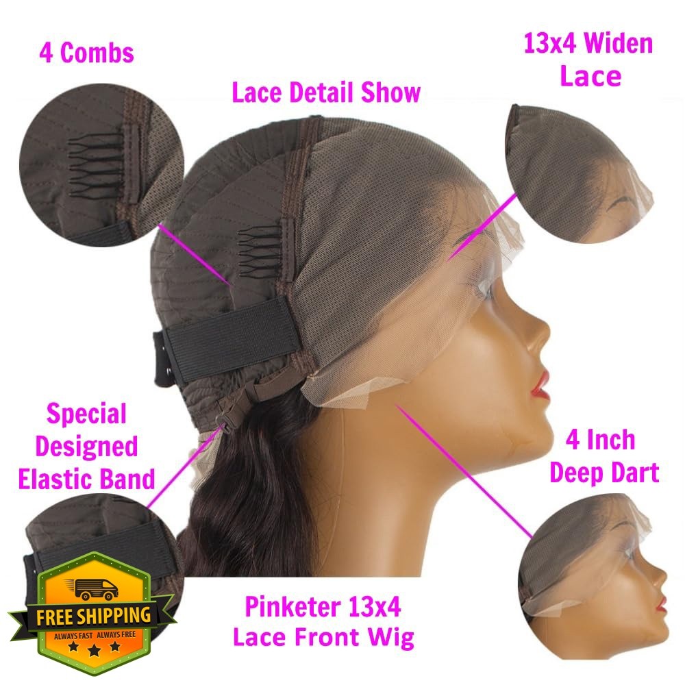 Pinketer Body Wave 26 Inch 13×4 Lace Front Wig