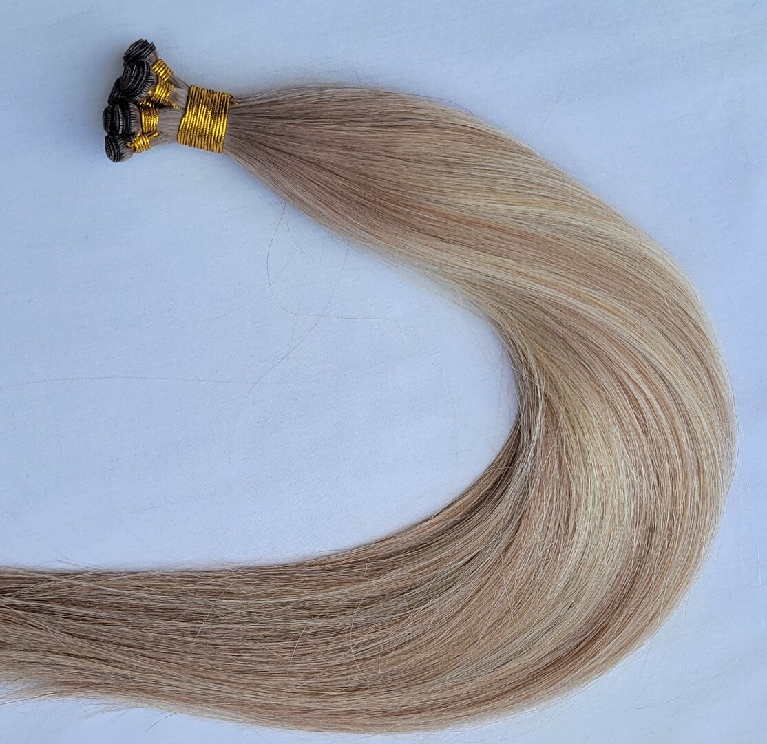 18″, 20″, 22″ Hand-Tied Weft, 100 grams, Human Remy Hair Extensions #B17/1001