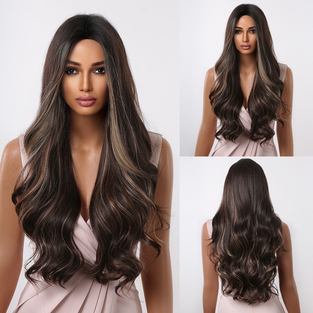 Trendy Multi-color Optional Long Curly Wig for Women Synthetic New Arrival Full