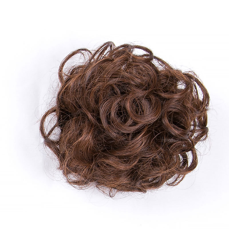 Mini Messy Curly Hair Bun Claw Clip in Chignon Updo Cover Hairpieces As Human