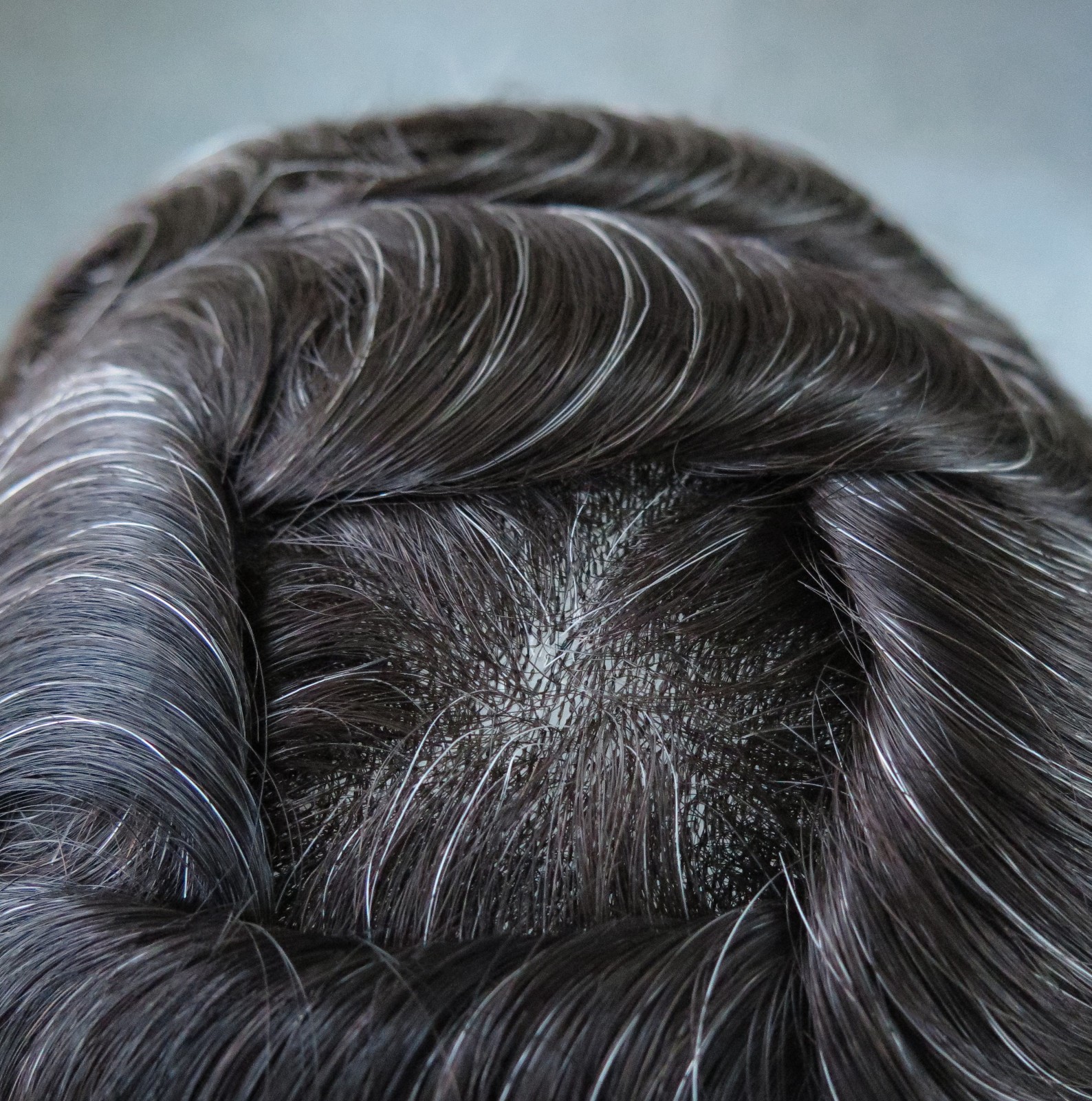 Mens Toupee Human Hair Replacement System 0.05mm Thin Skin Hairpieces BIO #1B10