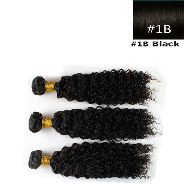 Unprocessed Remy Virgin Human Hair Bundles 100g/bundle Jerry Curl Natural Color