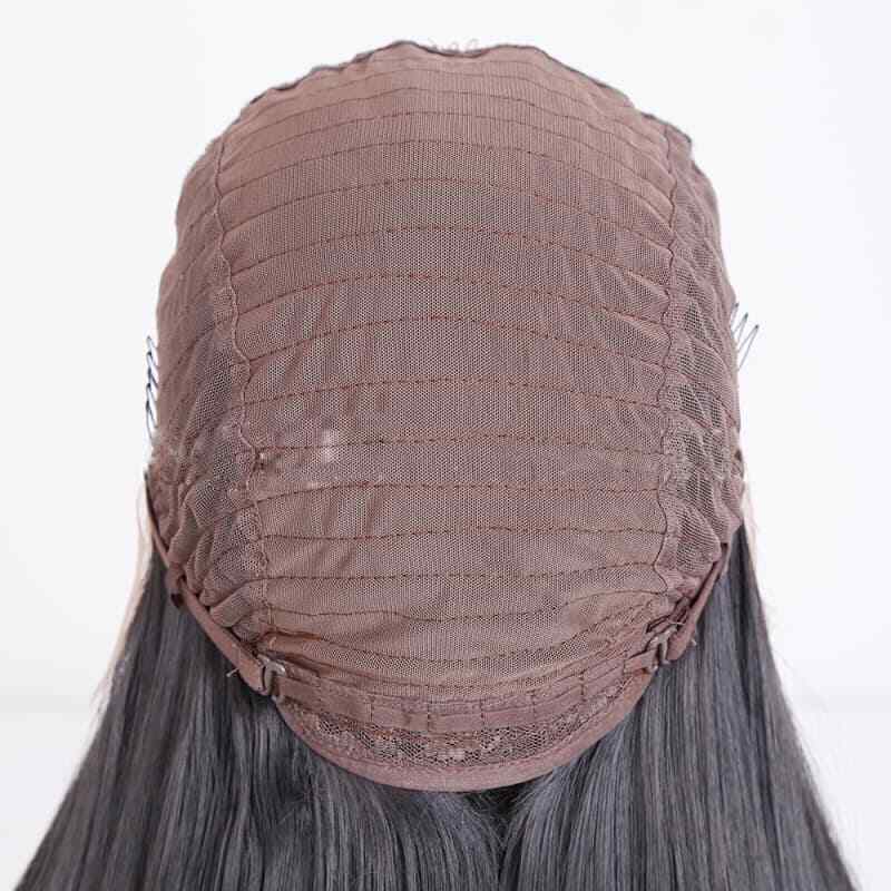 African Curly Hair Front Lace Wig Big Lace Head Cover Chemical Fiber Natural Wig