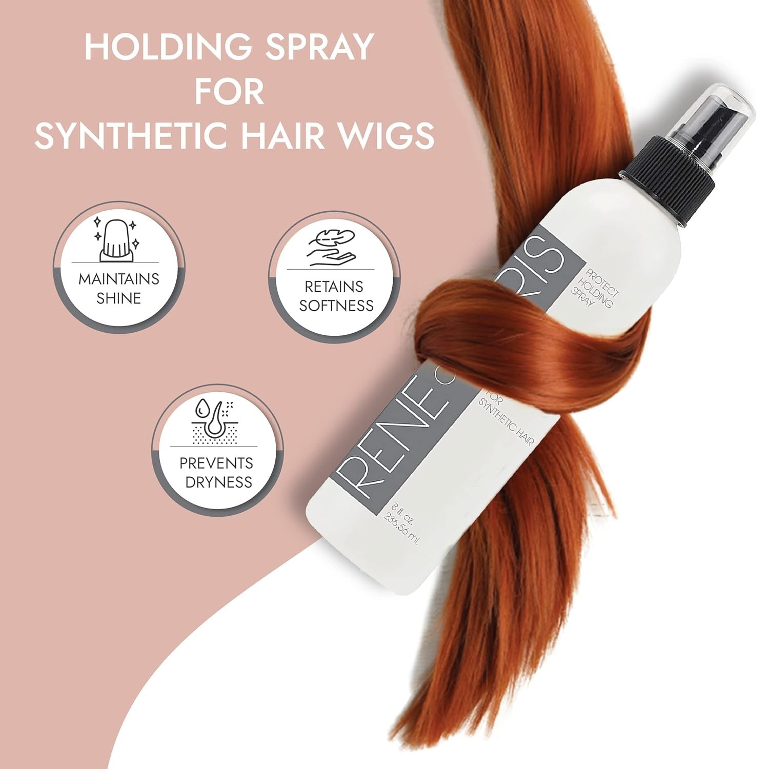Extra Hold Unscented Hairspray for Synthetic Wigs – 8oz Styling Spray