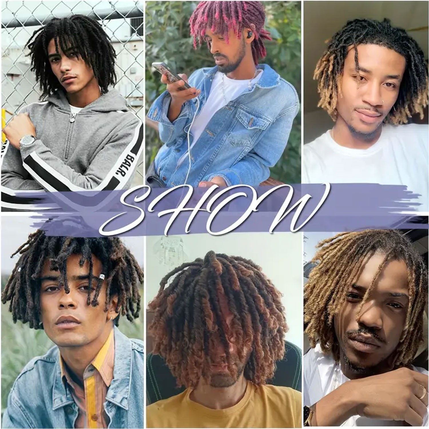 USA Dreadlock Toupee for Men Short Braided Hair Topper for Women Afro Curly Hair