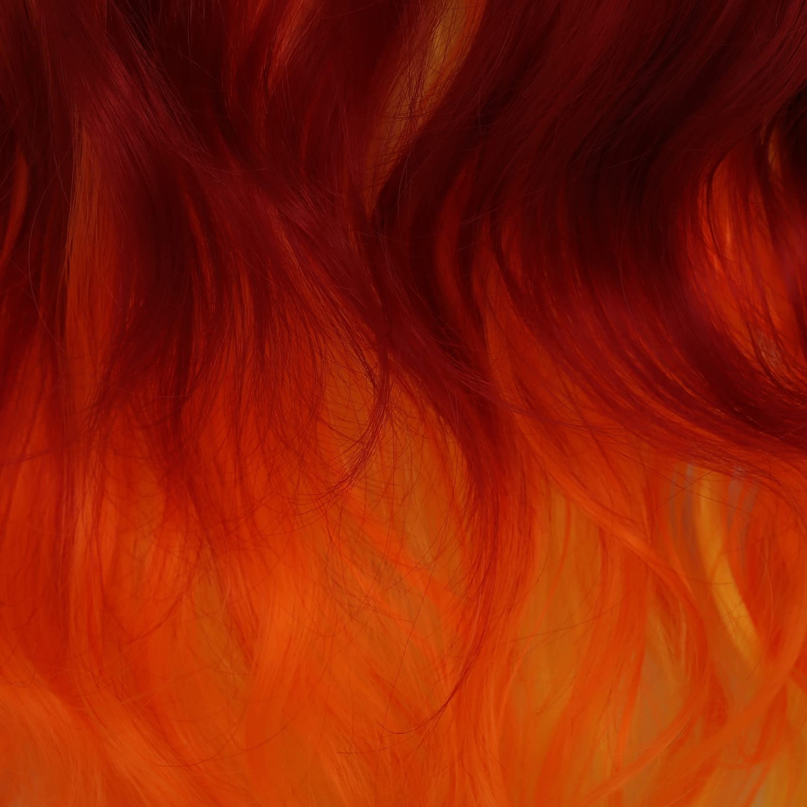 Orange Yellow and Red Wigs Colorful Long Curly Wavy Women Cosplay Costume Wig…