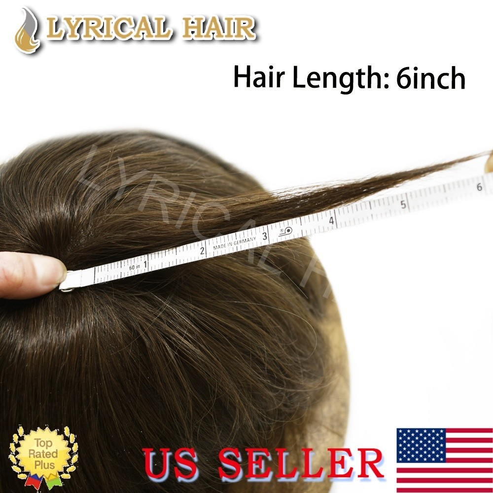 Swiss Super Welded Mono Lace Mens Toupee Hairpiece Human Hair Replacement System