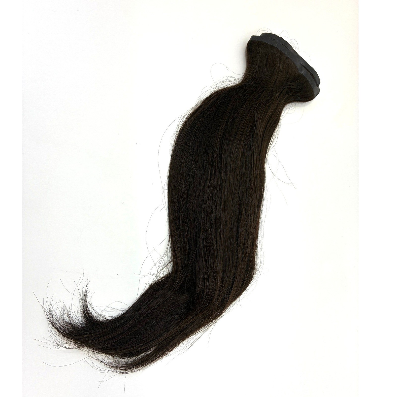 Glam Seamless Invisi-Clip Hair Extensions #1B Off Black 7 Wefts 16″ 140g NWOT