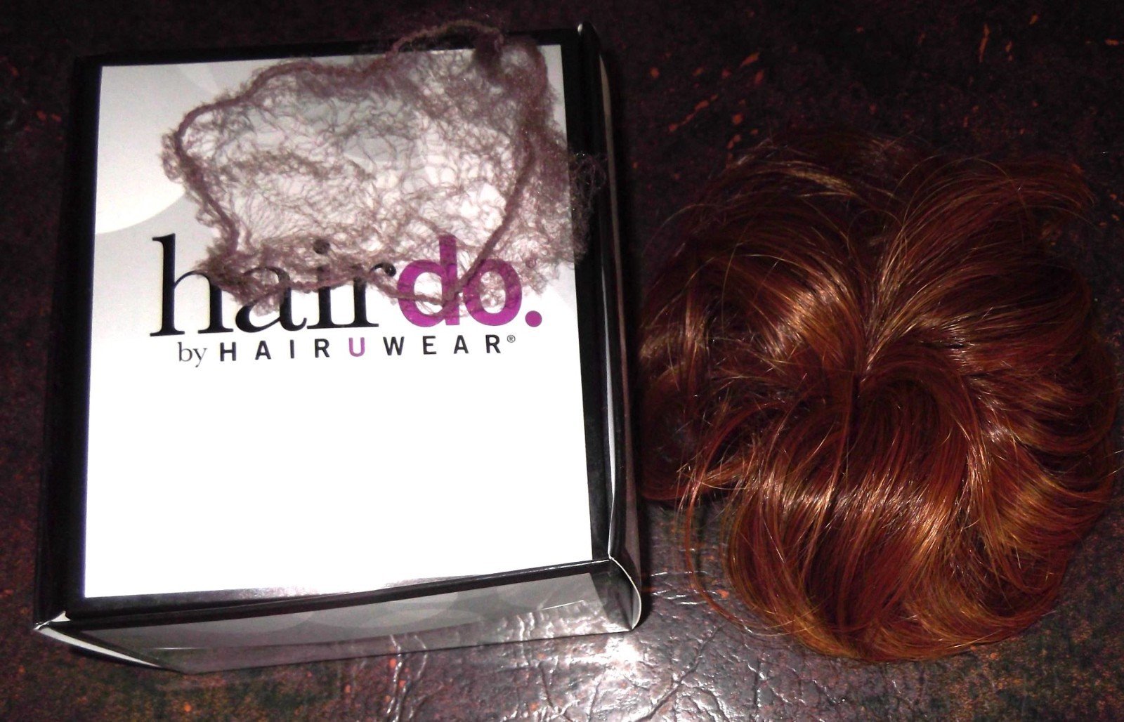 HAIR U WEAR HAIR DO CLIP ON CHIGNON BUN, RED COPPER TONES, PONYTAIL CLIP,UPSTYLE
