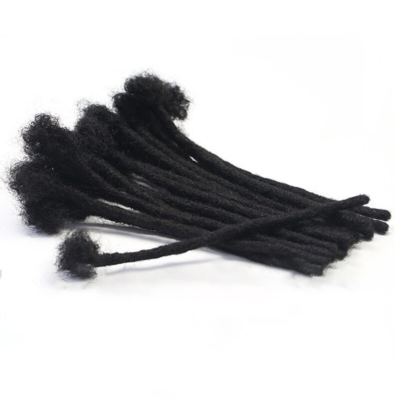 Colorful 100% Human Hair Dreadlocks Extension Permanent Locs Reggae Dreads 0.6cm