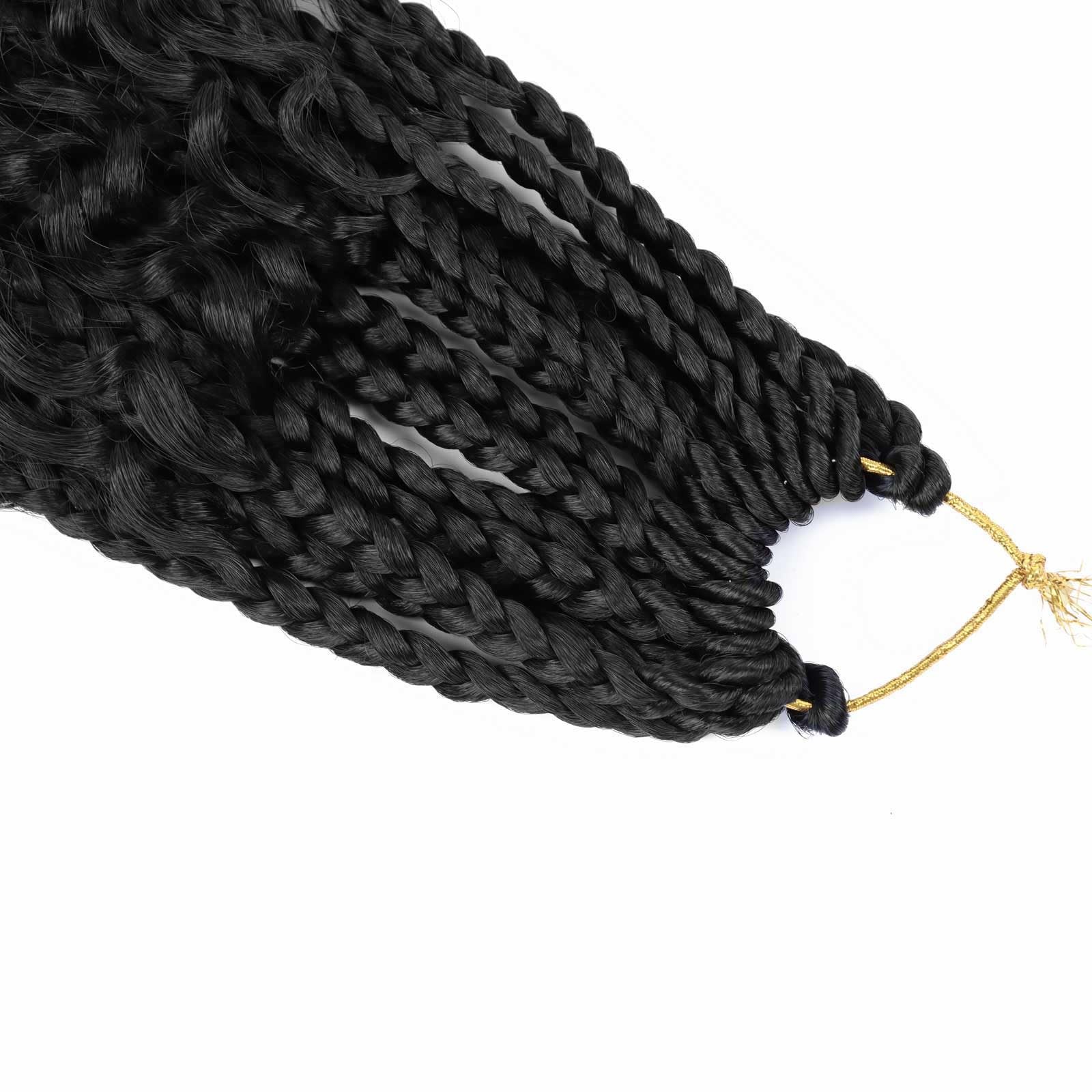 8 Packs Bohemian Goddess Box Braids Crochet Hair Curly 12 Inch Boho Crochet B…
