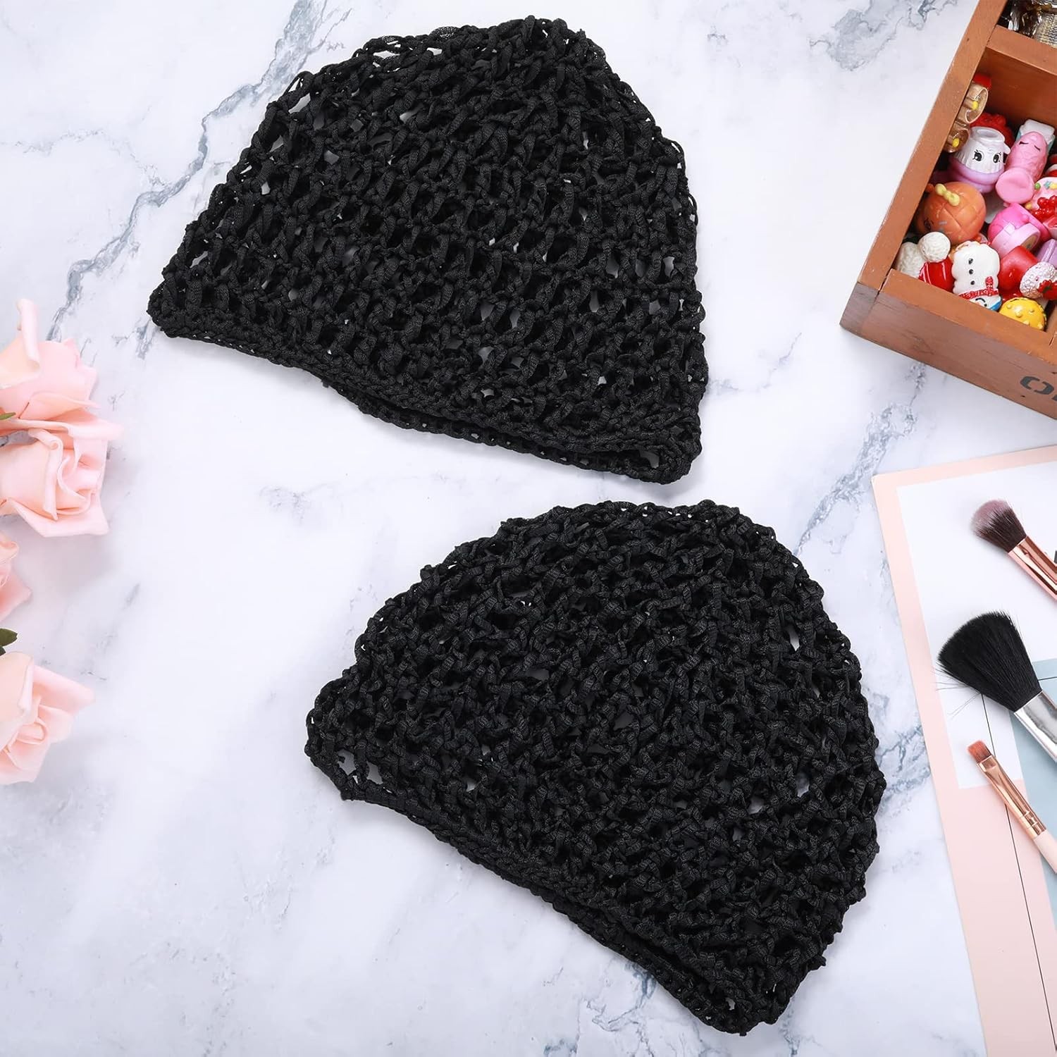 Wig Cap Thick Long Hair Caps Adjustable Net Mesh Braided Weaving Making Crochet