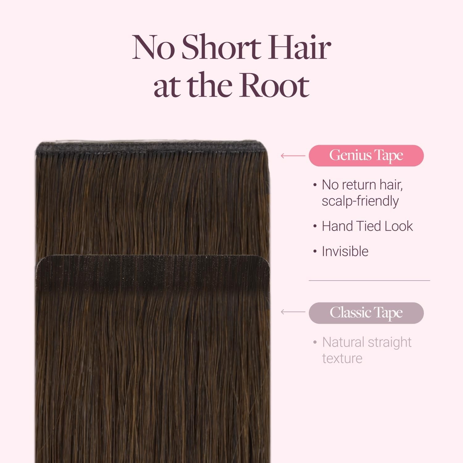 Goo Goo Genius Tape In Hair Extensions Hand Tied Tape Weft 4A Chocolate Brown