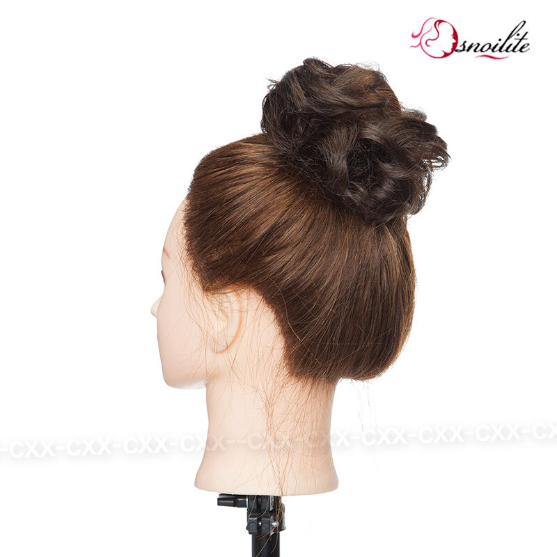 Real Remy Human Hair Large Messy Bun Scrunchie Curly Extensions Ponytail Piece Q