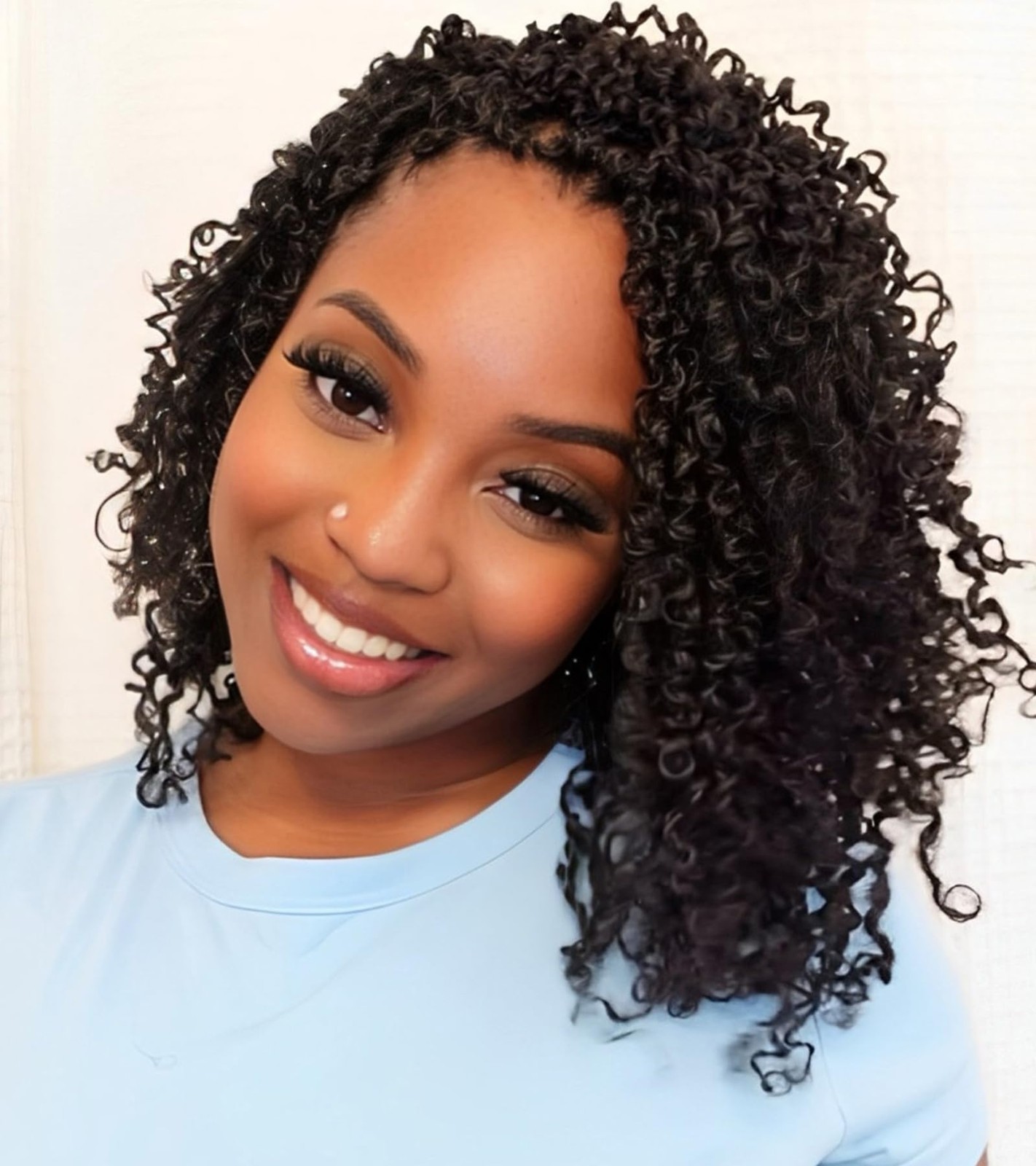 Pre-looped Yanky Twist Crochet Hair 8 Inch 8 Packs Bohemian Passion Twist Spr