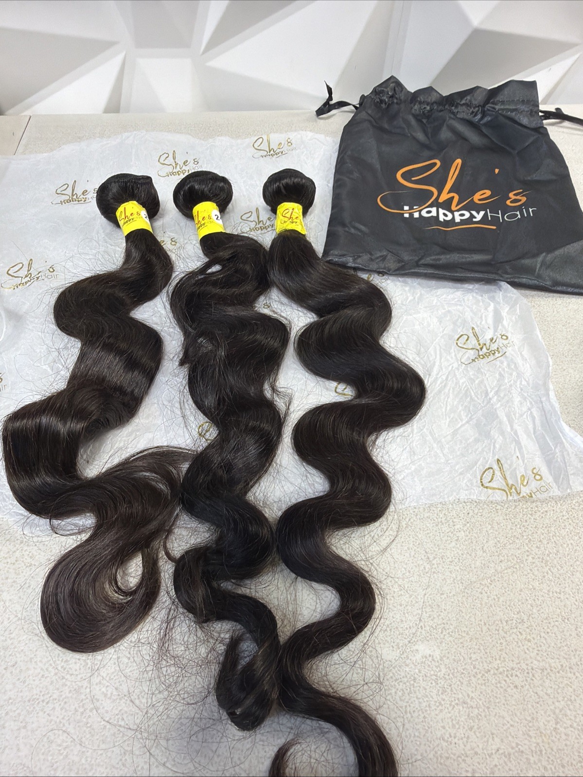 SHES HAPPY HAIR Brazillian Raw Human Bundles 22,24,26in