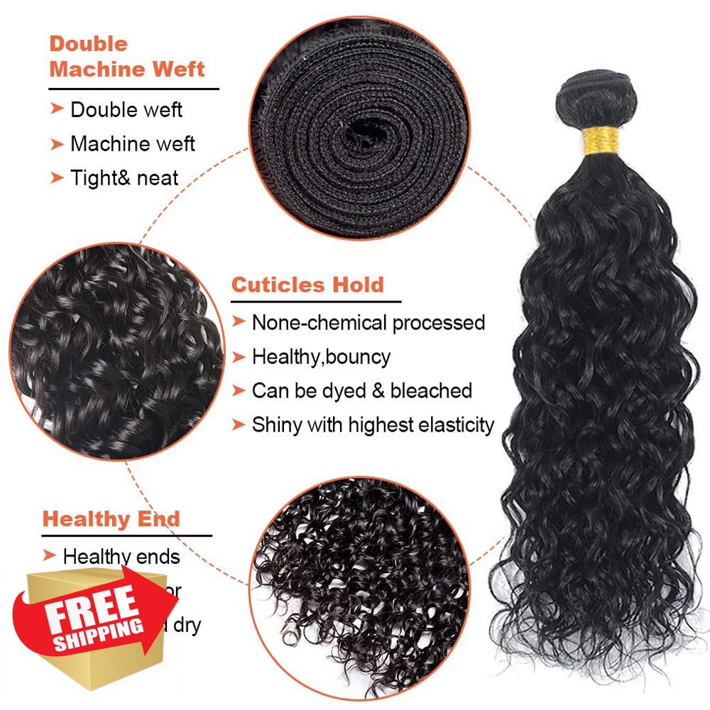 Weeybay 22 24 26 Inch 1B Black Water Wave