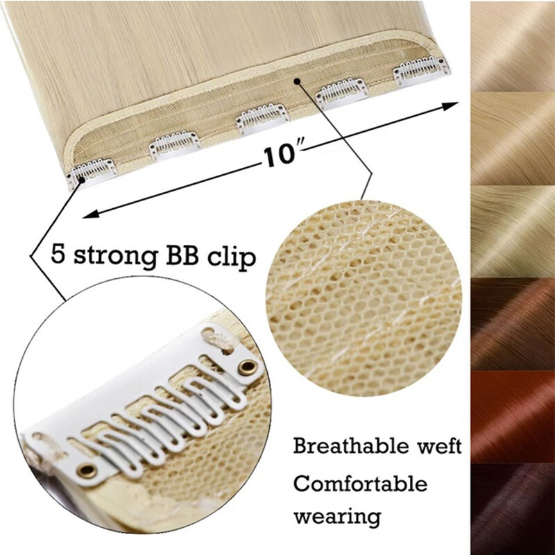 Clip In Hair Extensions 17″~30″ Synthetic Thick Half Head 1pcs Like Real Hair US