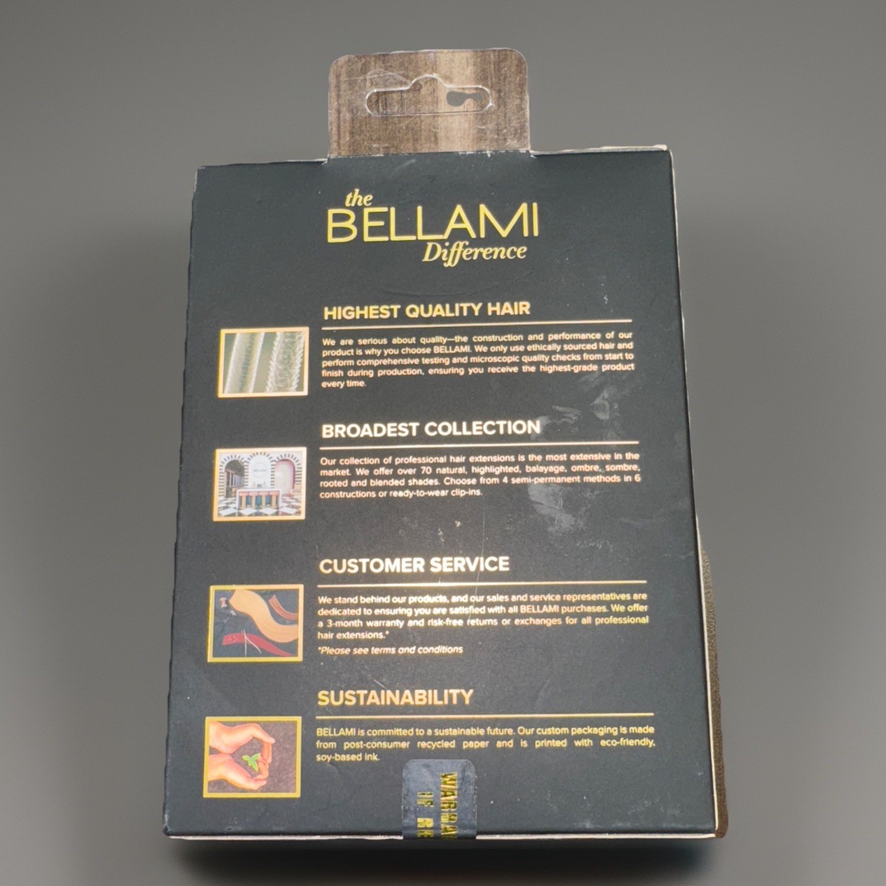 BELLAMI VOLUME WEFT OFF BLACK 1B Natural Hair Extensions, 22” 160 Grams