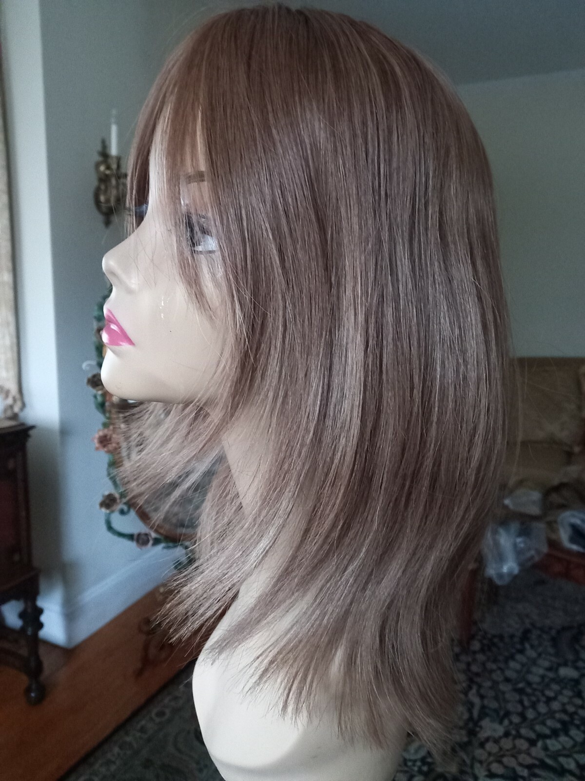 100% HUMAN HAIR LIGHT HONEY BROWN TOPPER SILKTOP 8″*8″ EUROPEAN DIRECTIONAL 15″