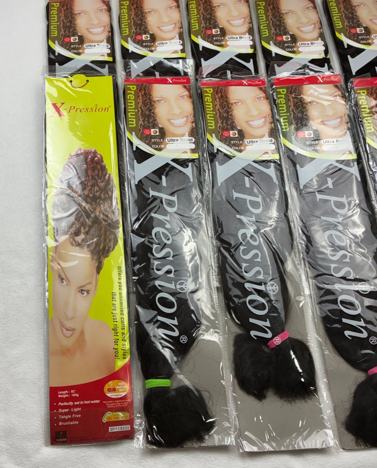X-pression Premium 82″ Long Ultra Braid Hair 10 packs Color 4 Brushable NIP