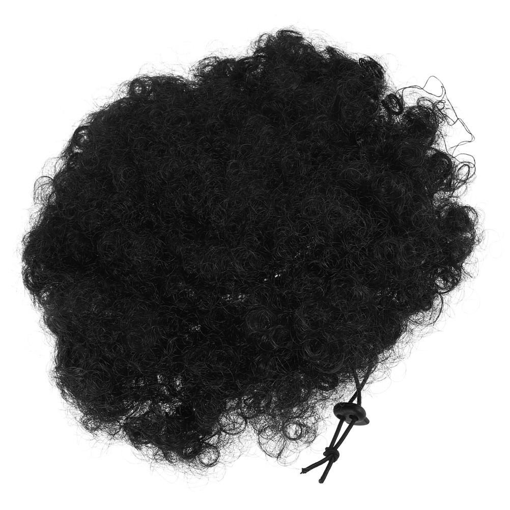 Black Curly Ponytail Extension For Women Everyday Wear 1Set 7.1×7.1×3.9In