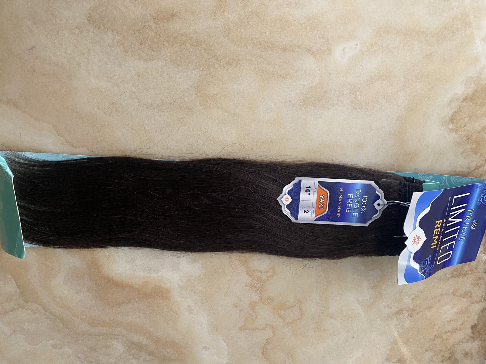 REMI PRIME LIMITED 100% HUMAN HAIR SOFT YAKY WEAVE- “16”INCH COLOR 2 TANGLE FREE