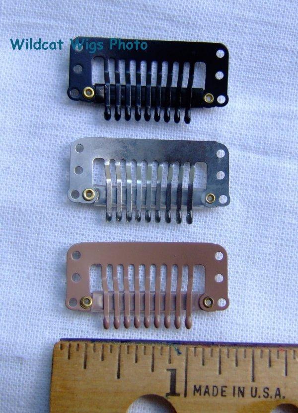 12 TAN Toupee / Wig / Hair Extension Snap Clips 1 dz